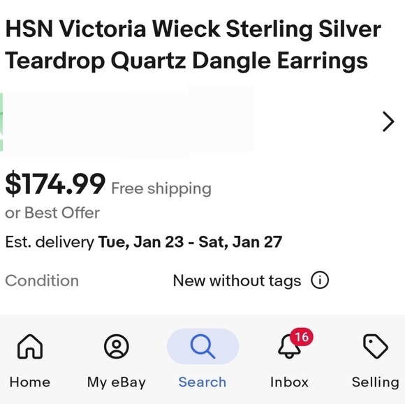 VICTORIA WIECK Diamond Simulant Toned 14k yellow gold & 925 Earrings! - Picture 3 of 6